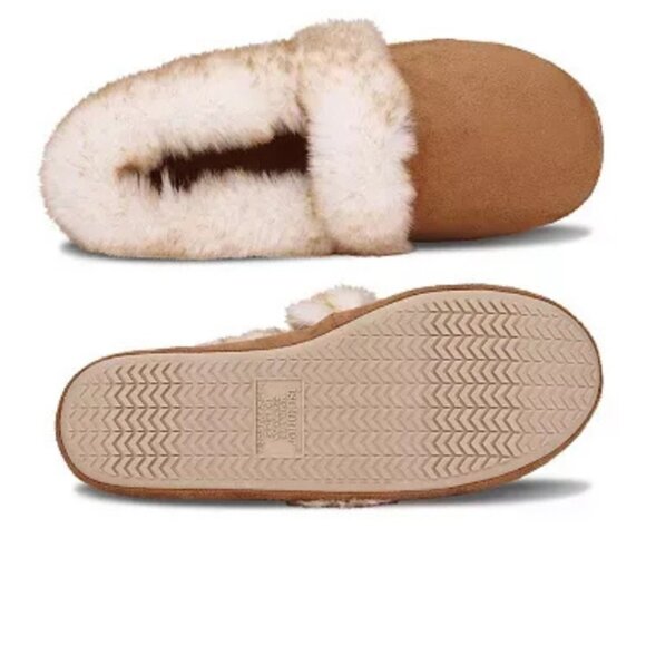 Women’s Isotoner Closed Back Slippers Cognac Small Memory Foam Comfort - Picture 1 of 5